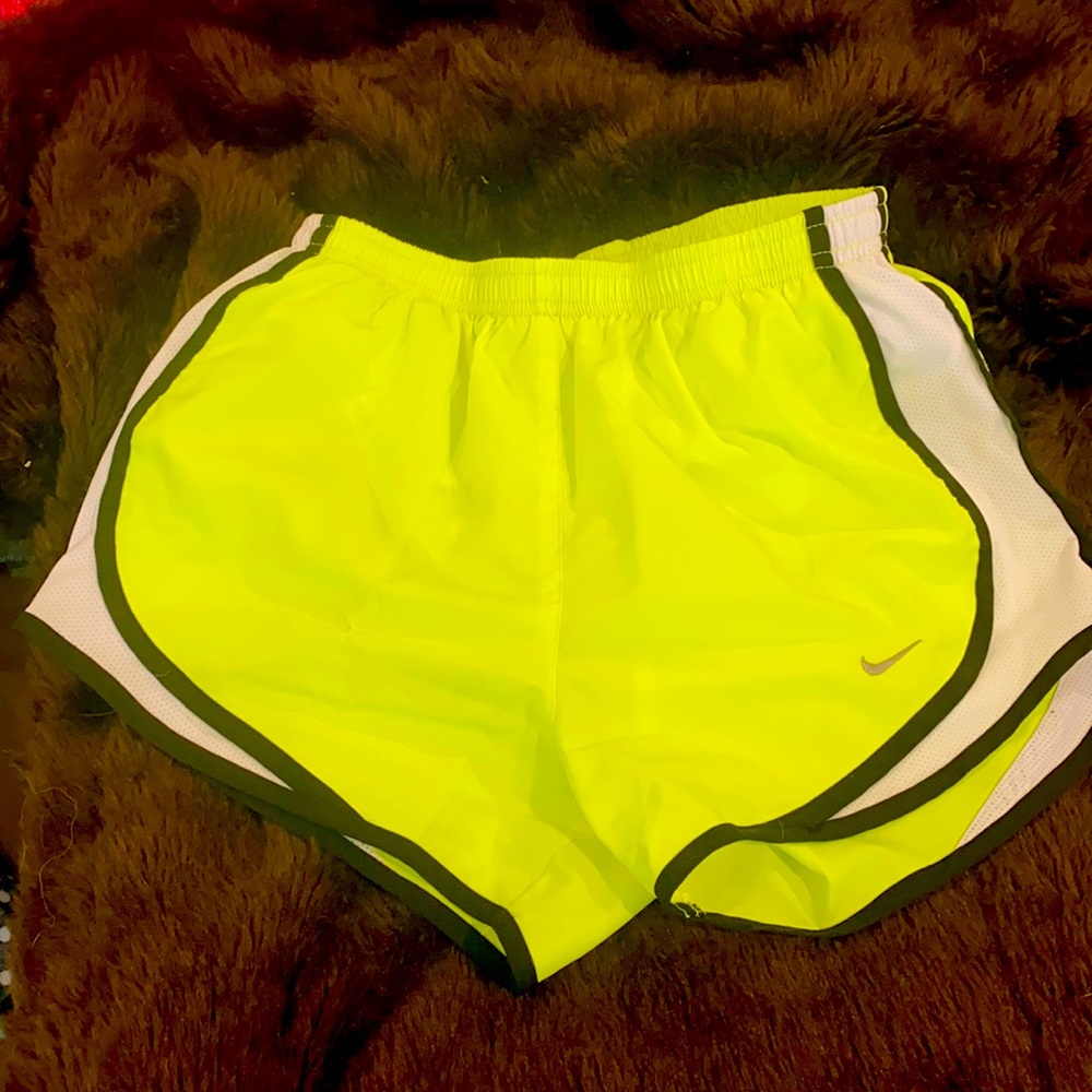 Nike Dri Fit Neon Yellow Running Shorts